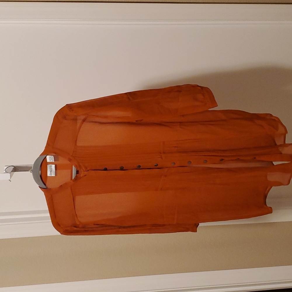 2. Tops - Chicos crinkle sheer tunic